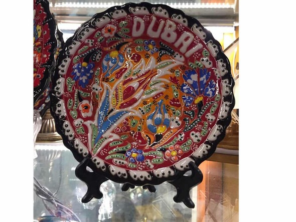 Exclusive Assorted color and pattern dubai plate , wall hanging turkish plate ,20cm Fine Craftsmanship Detail