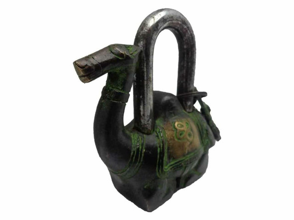Camel Figure Locks Solid Vintage Green Lock Keys Padlock | Antique Style Functional Art | Unique Traditional Security - Luxury Handcrafted Art Craftihouse Dubai