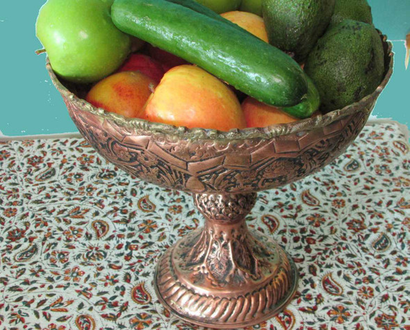 Copper Pedestal Bowl Copper Craft | Luxury Heritage Gift & Cultural Souvenir - Luxury Handcrafted Art Craftihouse Dubai