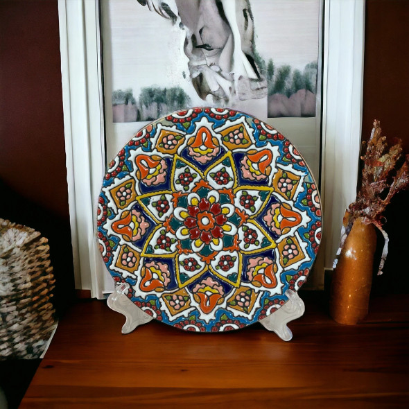 Luxury Wall hanging hand painted enamel plates minakari , Home decor plate , wall decor 15cm plate , hanging plate Premium Design Showcase