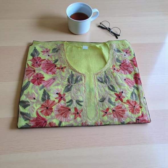 yellow floral kaftan