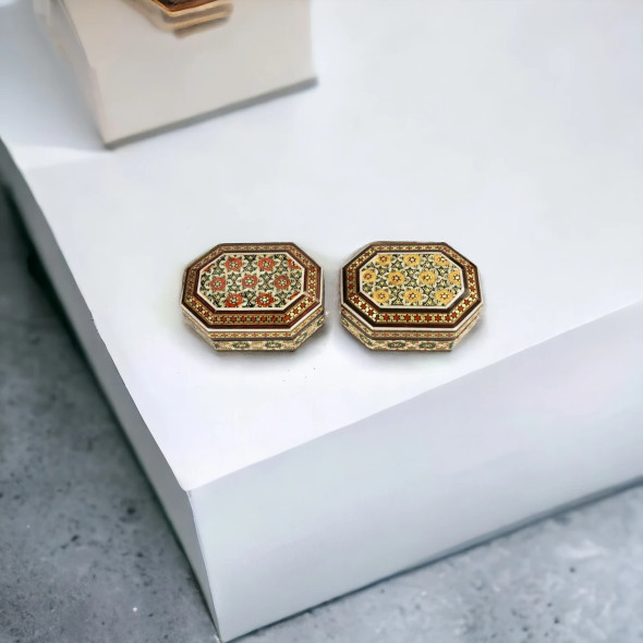 Luxury Wooden Khatamkari Coins Premium Design Showcase