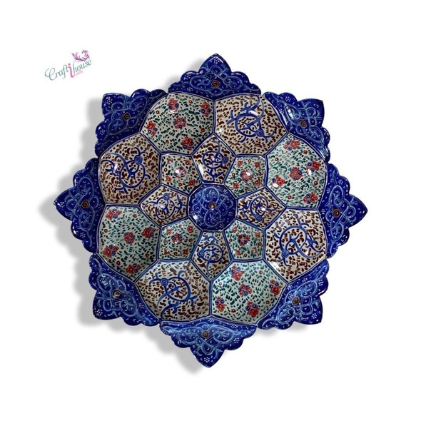 Luxury Minakari Plate Enamel Painting Premium Design Showcase