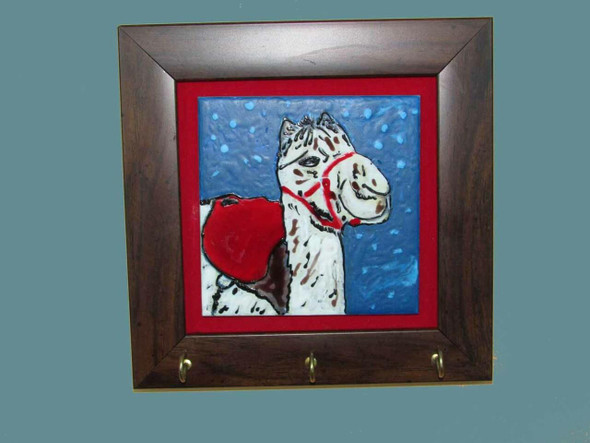 Luxury Hand painted ceramic tile , key organizer , entrance wall decor Premium Design Showcase