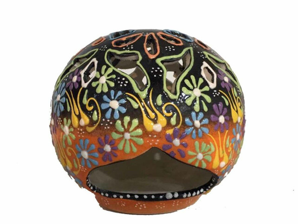 Exclusive Tea light ceramic candle holder , Turkish handicrafts , Home lighting gift Fine Craftsmanship Detail