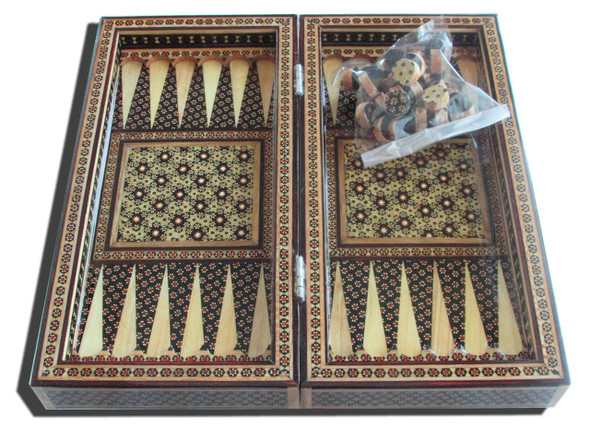Premium Handmade Wooden Chess Board 30x30 cm, Backgammon, Marquetry Chess board, Inlaid Chess  , Board game set , Double-sided Backgammon and Chess Board Handcrafted Craftsmanship