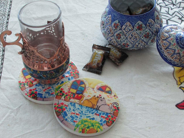 Kitties In Grandma House | Luxury Heritage Gift & Cultural Souvenir - Luxury Handcrafted Art Craftihouse Dubai