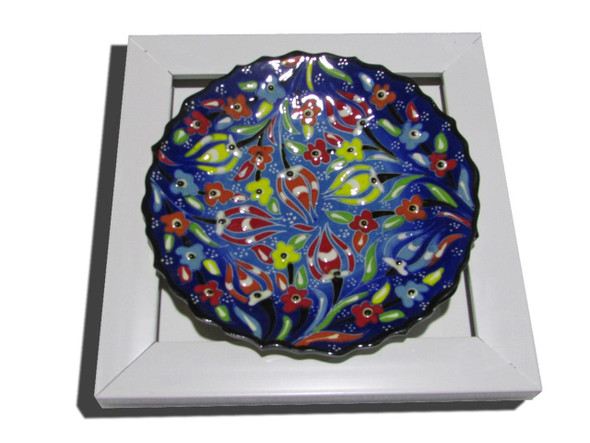 Handcrafted Enameled painted clay plate | Premium Luxury Decor - Luxury Handcrafted Art Craftihouse Dubai