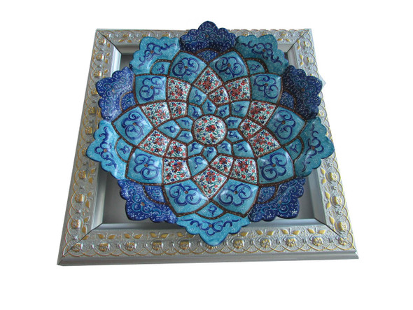 Decorative Plate Minakari Enamel | Luxury Heritage Gift & Cultural Souvenir - Luxury Handcrafted Art Craftihouse Dubai