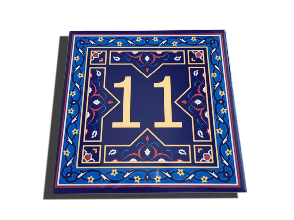 House Number Sign Ceramic | Luxury Heritage Gift & Cultural Souvenir - Luxury Handcrafted Art Craftihouse Dubai