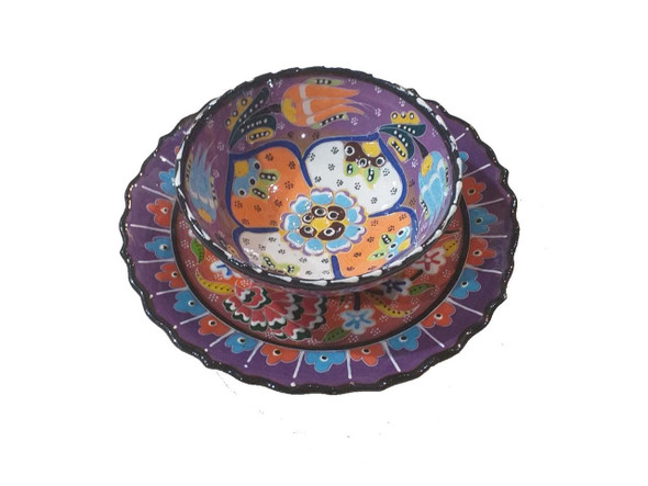 Exclusive Turkish Handmade Ceramic Nuts Serving Set – Artisan Collectible - Luxury Handcrafted Art Craftihouse Dubai