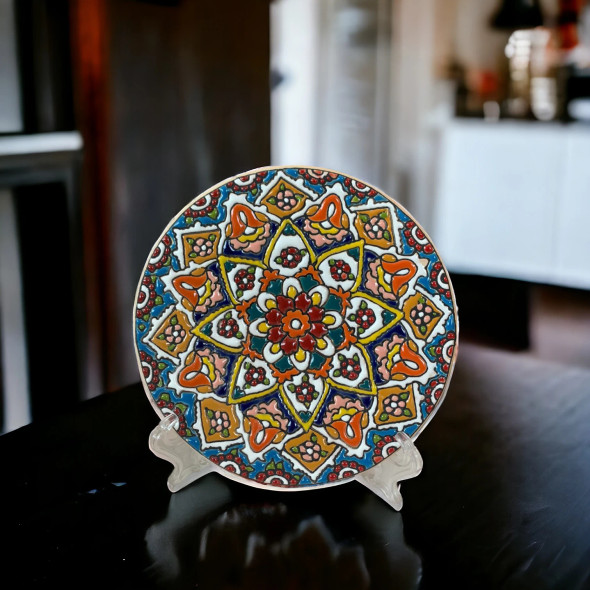 Andalusian style hand-painted ceramic wall plate 15cm earthenware decor artisan gift