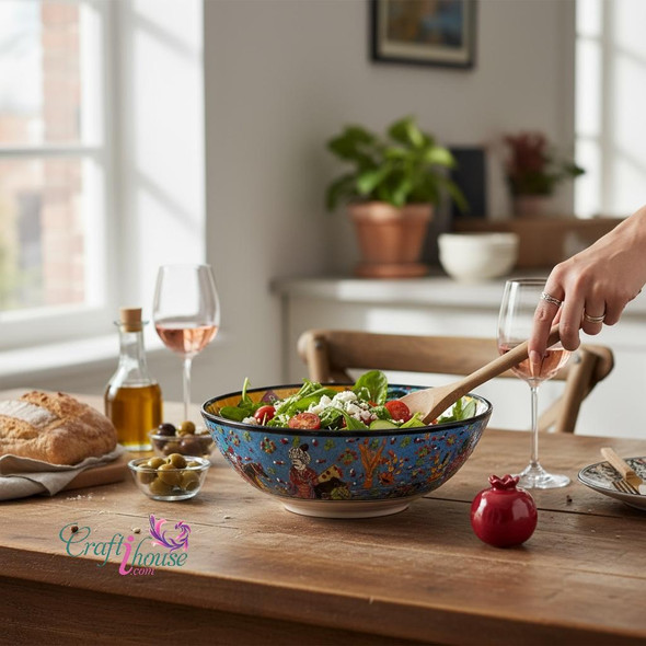 large decorative ceramic bowl