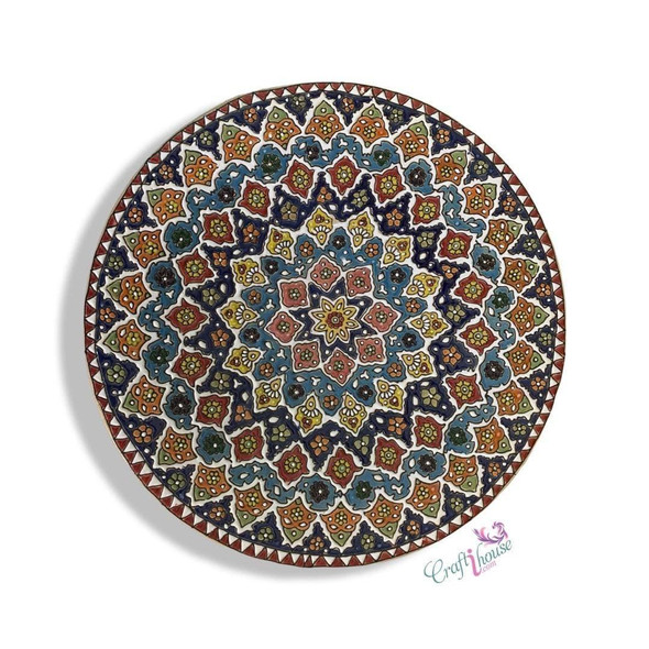 Luxury Awesome Handmade Wall Hanging Plate 35 cm , Kebab serving dish , Wall Decor Plate Premium Design Showcase