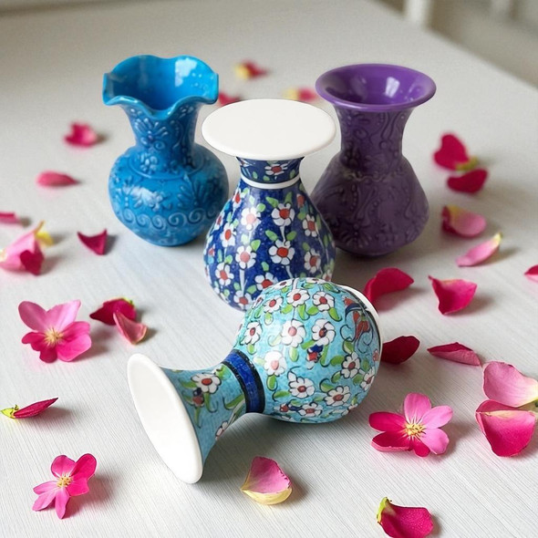 Exclusive Assorted Handmade Turkish Ceramic Vase Fine Craftsmanship Detail