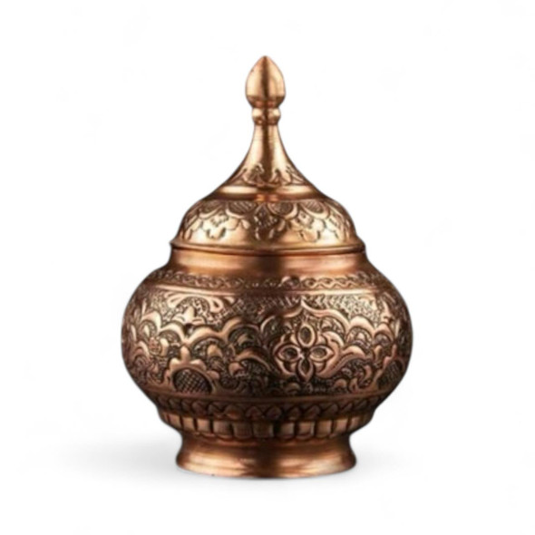Engraved Copper Sugar Bowl | Artisan Home Decor | Unique Middle Eastern Piece - Luxury Handcrafted Art Craftihouse Dubai