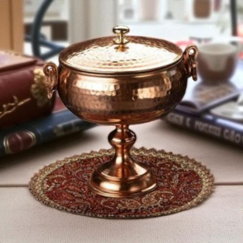 Exclusive Uae Hammered Copper Candy Bowl Fine Craftsmanship Detail
