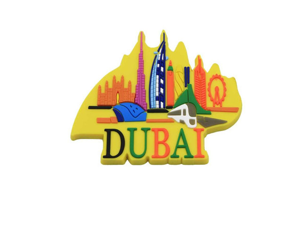 Dubai Fridge Magnet Pvc Magnet Travel | Unique Fridge Magnet | Artisan Home Decor Memento - Luxury Handcrafted Art Craftihouse Dubai