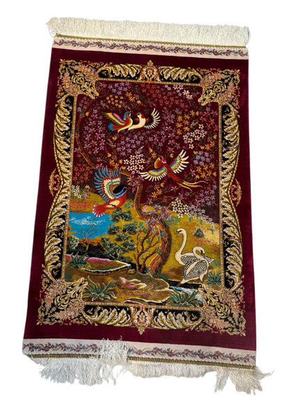 Luxury Tree Of Life Silk Carpet 60x90cm Premium Design Showcase
