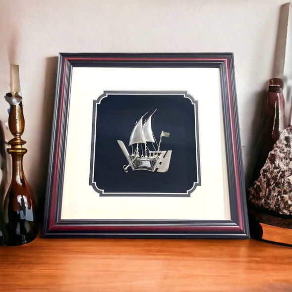 Arabic Silver Color Dhow In | Artisan Home Decor | Unique Middle Eastern Piece - Luxury Handcrafted Art Craftihouse Dubai