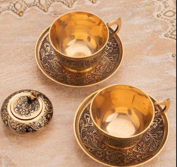 brass coffee cups