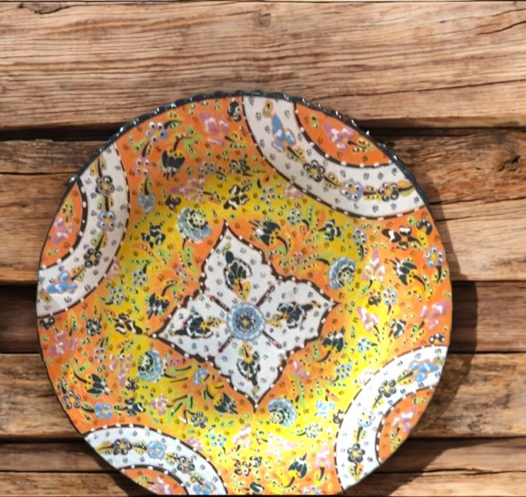 Turkish ceramic serving wall plate 40cm assorted Iznik patterns large home decor gift