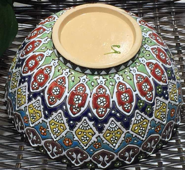 Handcrafted Earthenware serving bowl 20 cm – Luxury Decor - Luxury Handcrafted Art Craftihouse Dubai