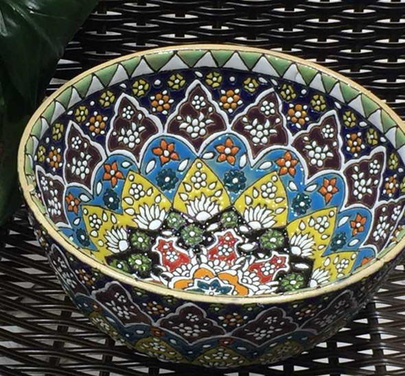 earthenware hand-painted bowl