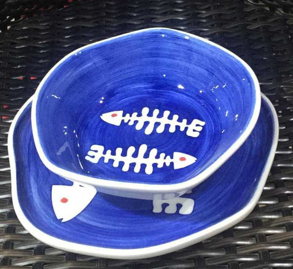 Premium Hand painted set of ceramic plate and bowl – Handcrafted Art - Luxury Handcrafted Art Craftihouse Dubai
