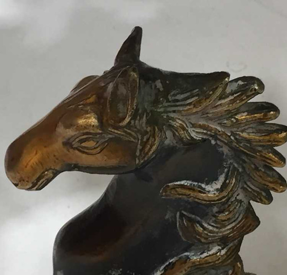 Antique brass arabian horse