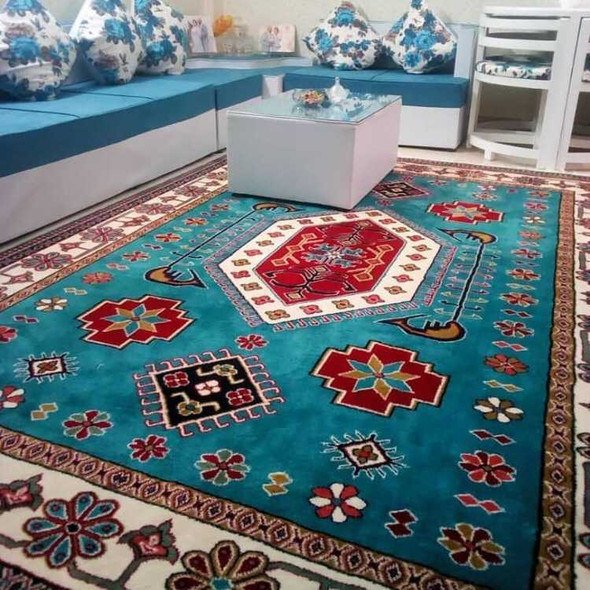 Blue pattern Persian Carpet 200x300 cm , machine made