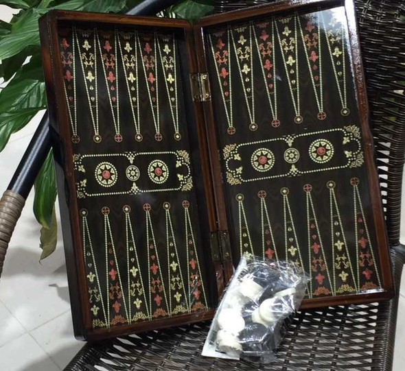 Luxury Stunning backgammon set 40x40 cm , chess board Premium Design Showcase