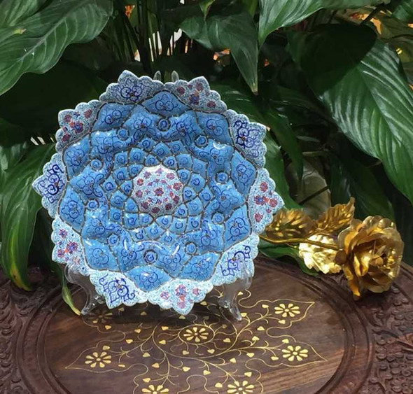 Luxury Minakari Hand Painted Copper Premium Design Showcase