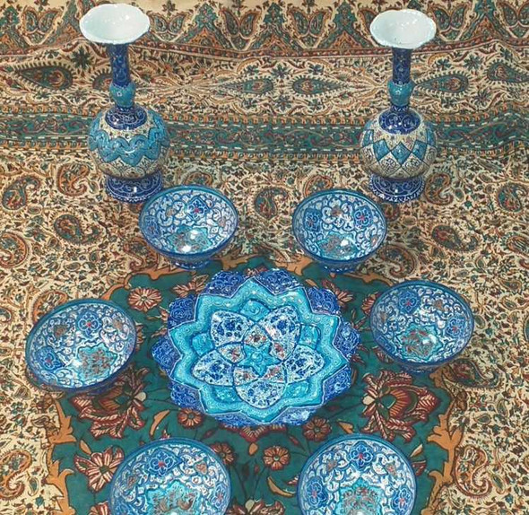 Luxury Persian pattern Hand painted copper Premium Design Showcase