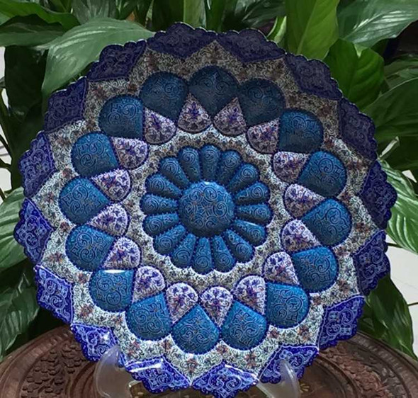 Copper Plate Hand Painted | Artisan Framed Ceramic Plate | Luxury Heritage Decor - Luxury Handcrafted Art Craftihouse Dubai