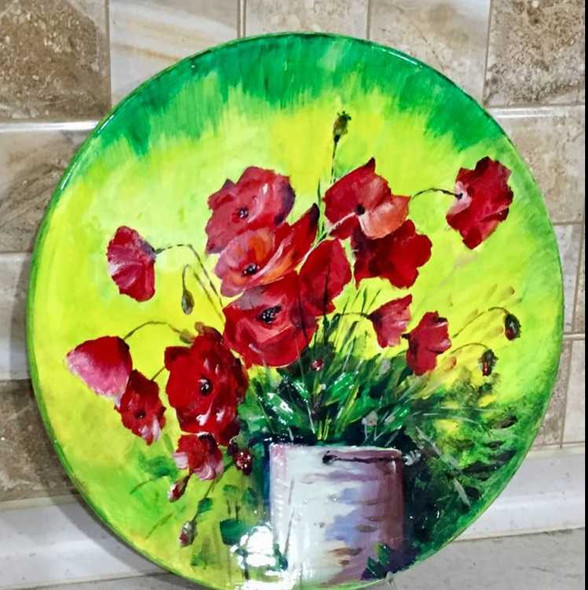 Luxury Handcrafted Painted On Earthenware Plate Premium Design Showcase