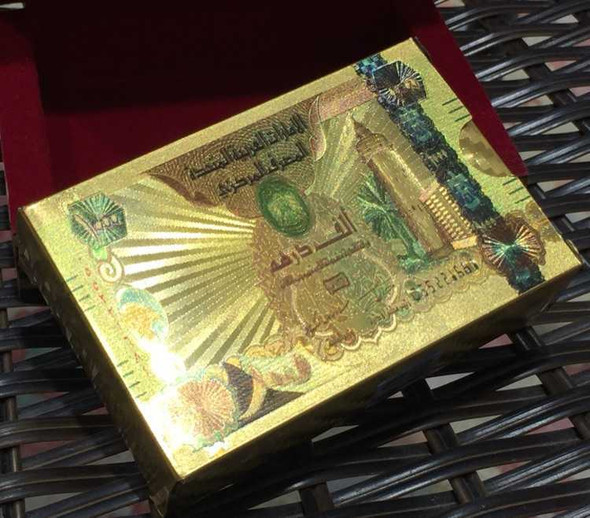 Luxury Gold Foil 1000 Dirham Playing Premium Design Showcase