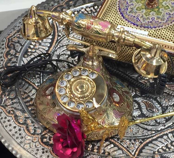 Luxury Uae Enamel Painted Brass Desktop Premium Design Showcase