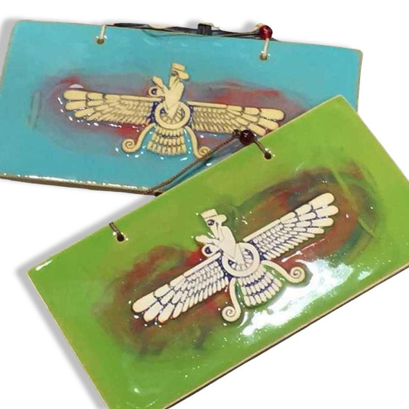 Handcrafted Handcrafted Farvahar Ceramic Tile 14x8cm Lifestyle Visual