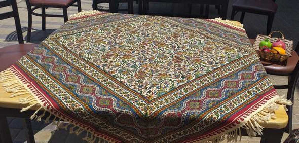 Luxury Artisan Floral pttern ghalamkari 100x100 Premium Design Showcase