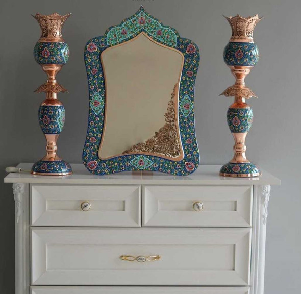 Hand Painted Set Of | Artisan Home Decor | Unique Middle Eastern Piece - Luxury Handcrafted Art Craftihouse Dubai