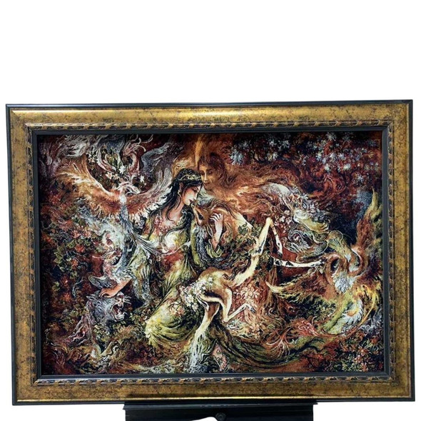 Luxury Machine Made Miniature Pattern Carpet 100x70 Cm Wall Hanging Machine Made Carpet Premium Design Showcase