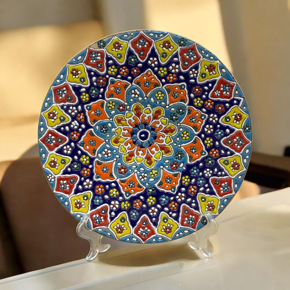 Handcrafted Handmade Textured Embossed Wall Hanging Plate – Luxury Decor - Luxury Handcrafted Art Craftihouse Dubai