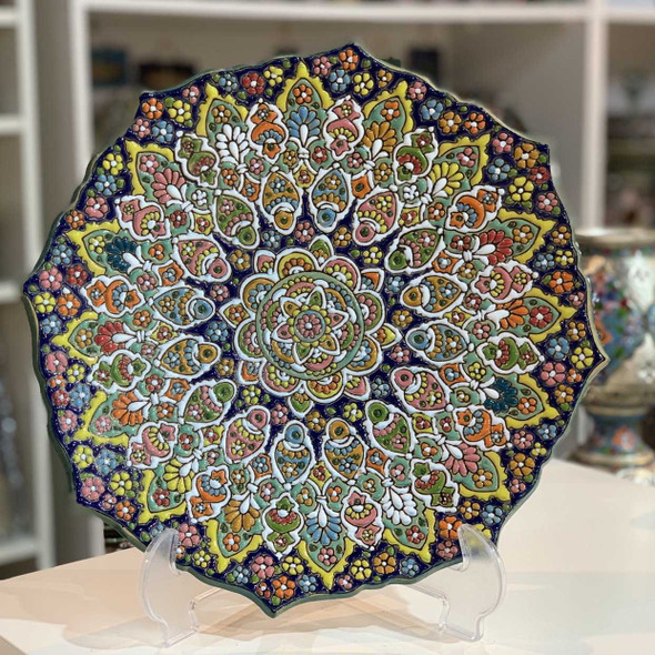 Luxury Handcrafted Handmade Textured-Embossed Wall Hanging Plate Premium Design Showcase