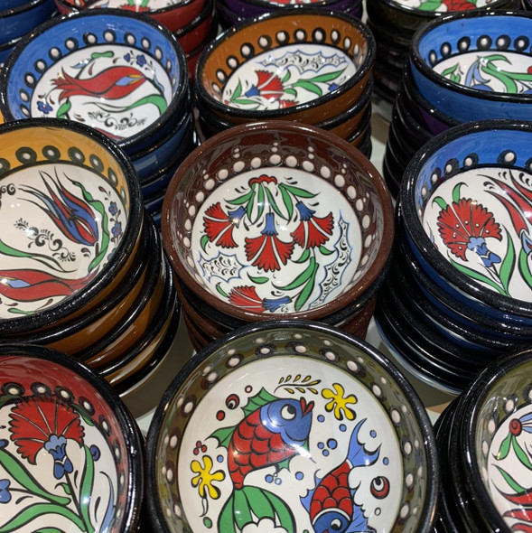 Luxury Premium Hand painted classic pattern Turkish ceramic bowl 8 cm Premium Design Showcase