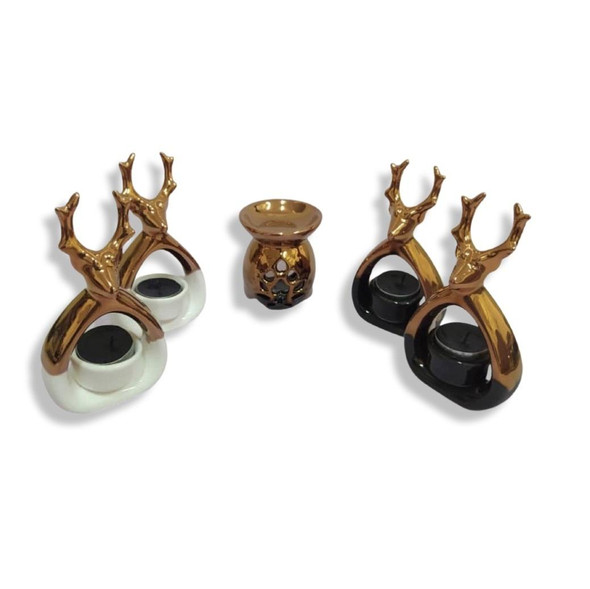 Authentic Set of 5 pcs tea light candle holder set – Home Styling - Luxury Handcrafted Art Craftihouse Dubai