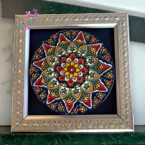 Artisan Exquisite Minakari Ceramic Plate – Premium Gift - Luxury Handcrafted Art Craftihouse Dubai