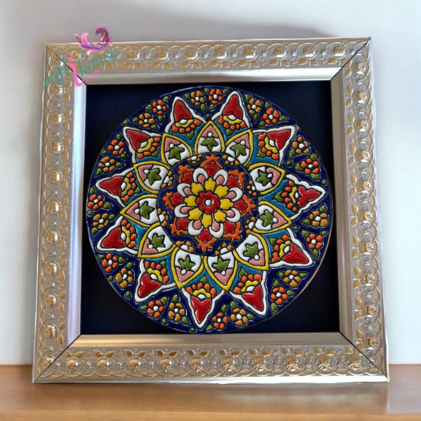 Artisan Exquisite Minakari Ceramic Plate – Premium Gift - Luxury Handcrafted Art Craftihouse Dubai