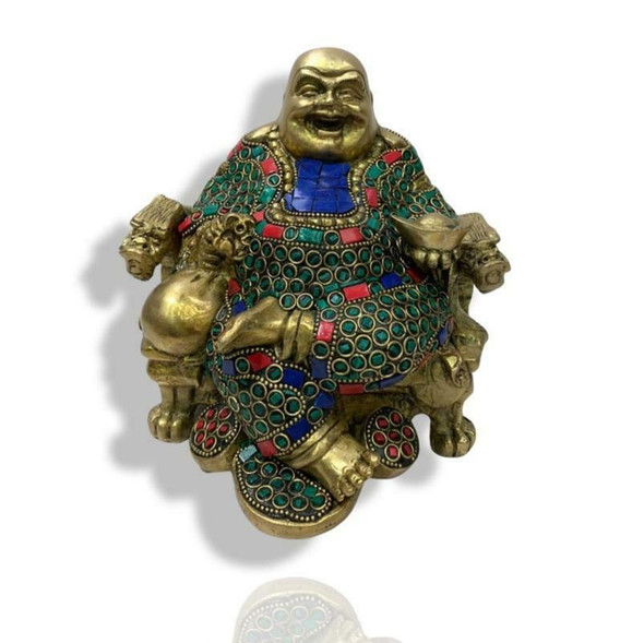 Luxury Artisan Cute brass Buddha statue Premium Design Showcase
