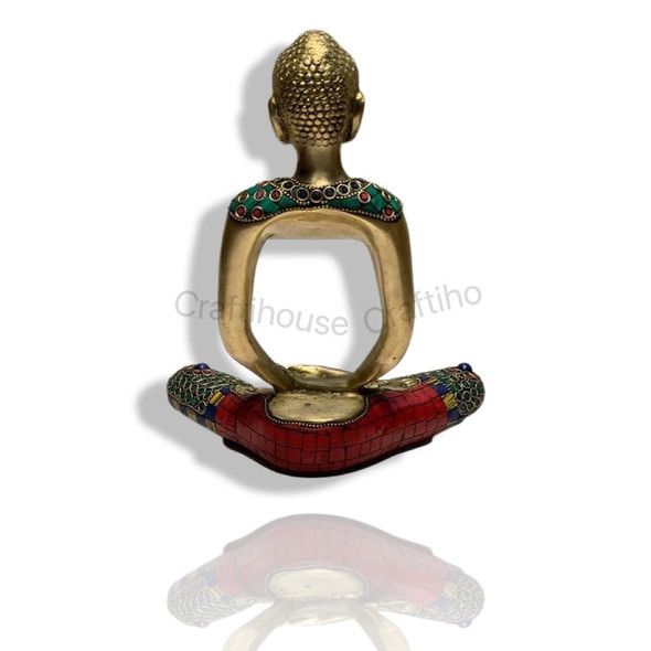 High-quality brass Buddha statue, a sophisticated and meaningful addition to any interior design collection.